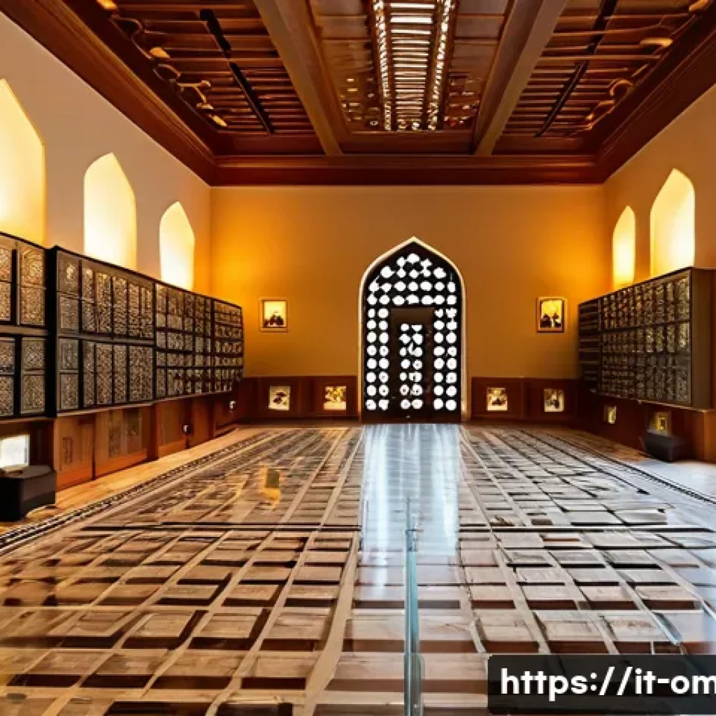 오만의 역사 박물관 리스트 - A richly detailed interior of the National Museum of Muscat showcasing vast collections of Omani his...