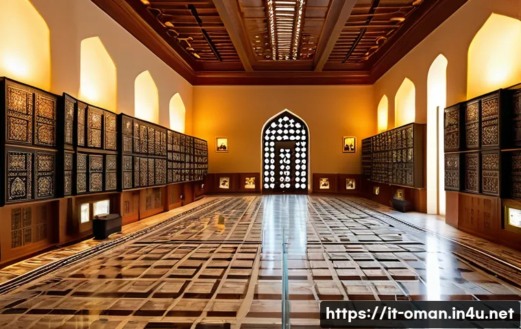 오만의 역사 박물관 리스트 - A richly detailed interior of the National Museum of Muscat showcasing vast collections of Omani his...
